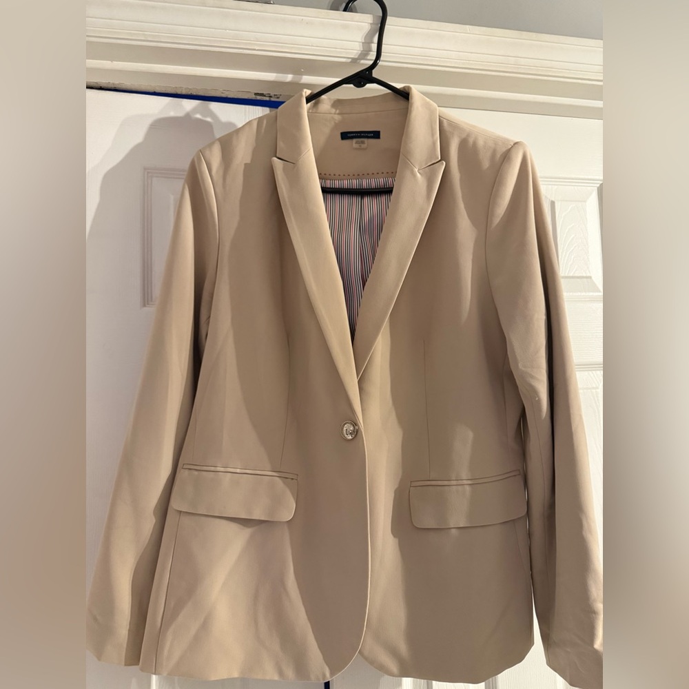 Tommy Hilfiger Khaki Women's Blazer - size 14